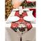 Wizardi 13.75" x 67" Snowman Christmas Red Table Runner